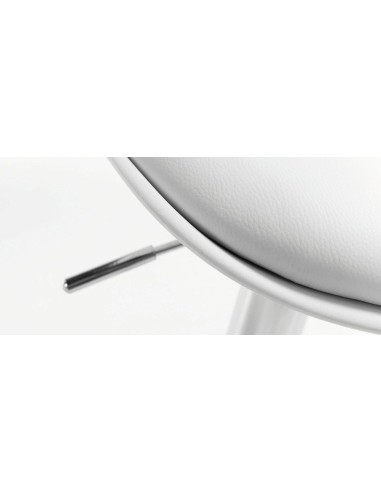 Taburete Orlando 60-81, asiento de cuero...