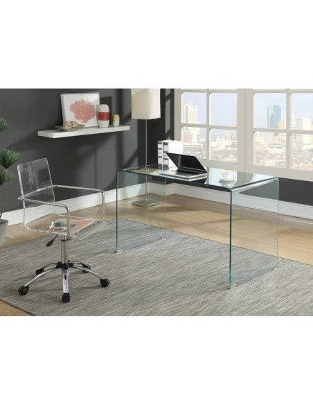 Mesa escritorio minimalista Burano 125x70, Cristal