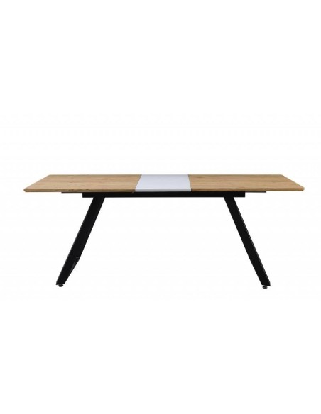 Mesa extensible GAMO 160 (200) x 90, DM bilaminado y metal negro