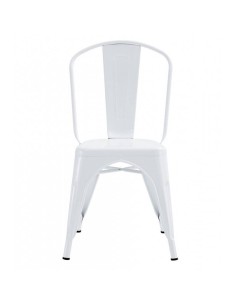 Silla TOLIX de acero, color blanco. 2