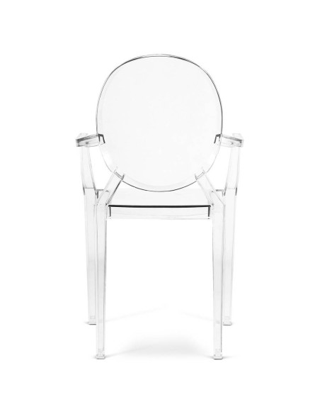 Cadeira com braços LOUIS GHOST, policarbonato transparente