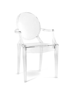 Silla con brazos LOUIS GHOST, Policarbonato Transparente
