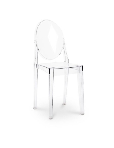 Cadeira Neoclássica VICTORY GHOST, Policarbonato Transparente