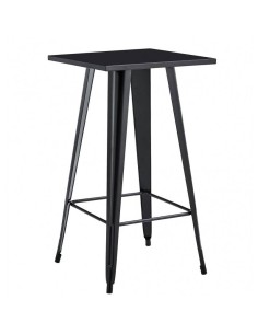 Mesa alta TOLIX 60 x 60, aço preto.