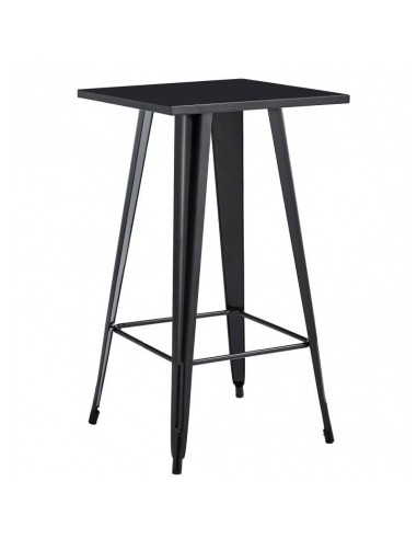 Mesa alta TOLIX 60 x 60, aço preto.