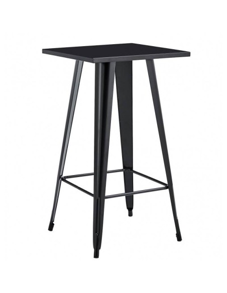 Mesa alta TOLIX 60 x 60 acero en negro.