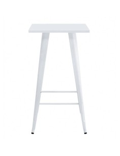 Mesa alta TOLIX 60 x 60, acero en blanco. 2