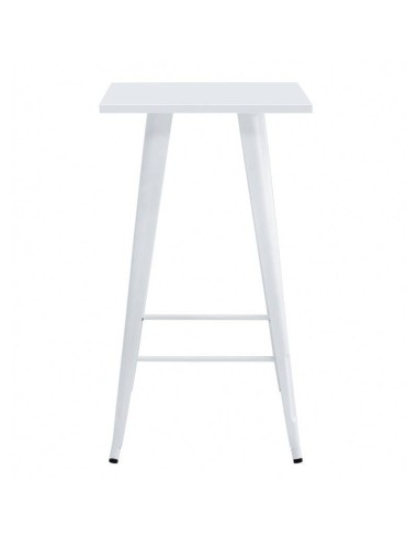 Mesa alta TOLIX 60 x 60, acero en blanco.