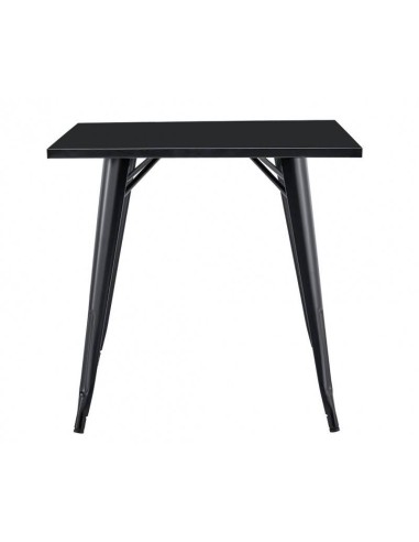 Mesa TOLIX 80 x 80, acero en negro.