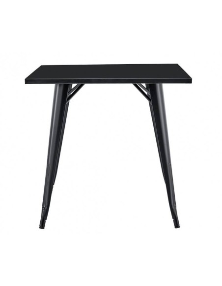Mesa TOLIX 80 x 80, acero en negro.