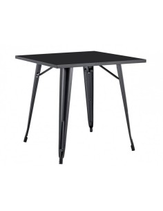 Mesa TOLIX 80 x 80, aço preto.