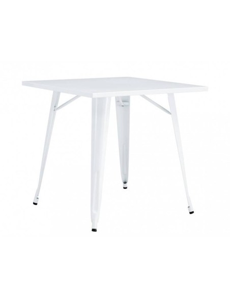 Mesa TOLIX 80 x 80, acero en blanco.