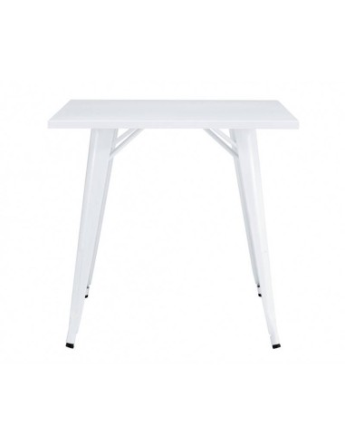 Mesa TOLIX 80 x 80, acero en blanco.