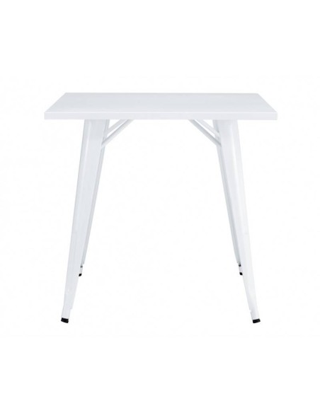 Mesa TOLIX 80 x 80, acero en blanco.