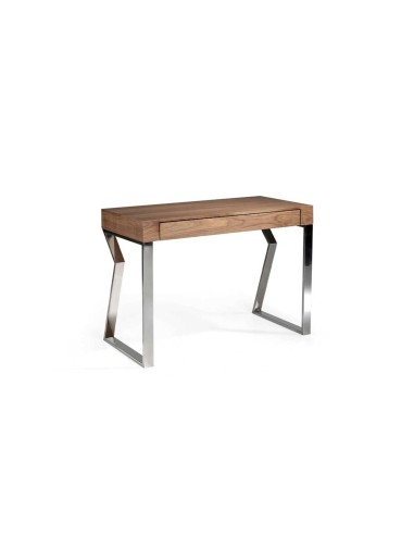 Mesa ESCRITORIO LIND 120 x 60, NOGAL y ACERO CROMADO