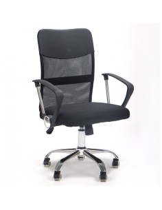 Sillón de oficina COVER, malla y tejido mesh negro