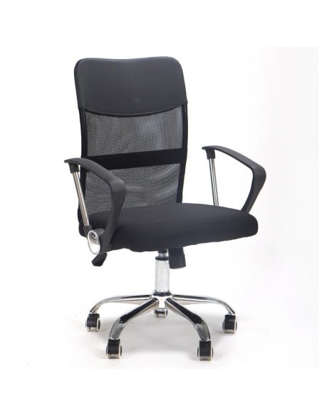 Sillón de oficina COVER, malla y tejido mesh negro