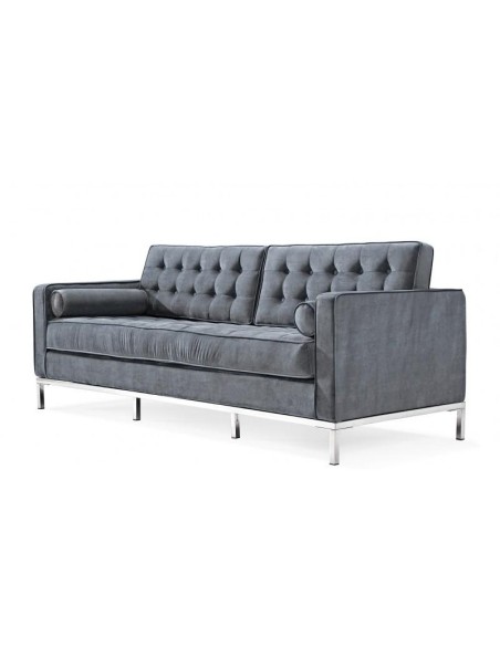 copy of Sofá contemporâneo de 3 lugares FLOR, tecido veludo turquesa.