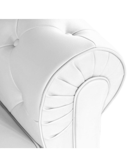 Sillón CHESTER, similpiel blanco