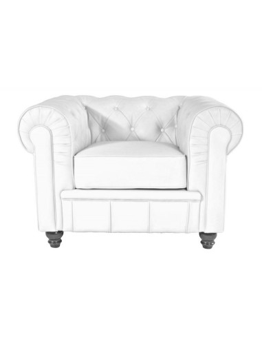 Sillón CHESTER, similpiel blanco