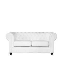 Sofá CHESTER, 2 plazas, similpiel blanco