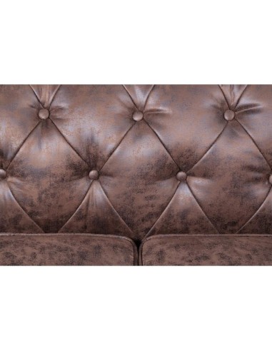 Sofá CHESTER, 2 plazas, similpiel chocolate...