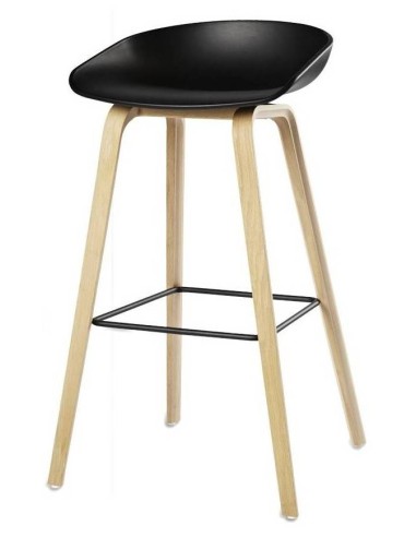 Tamborete nordico para Cozinha Kawa, resina, madeira