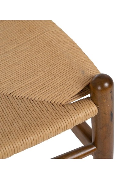 Silla nórdica MAJELA madera maciza de abedul y asiento de ratán.