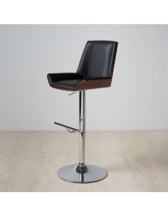 Taburete giratorio EAMY 65/86 cm ,cuero sintético...