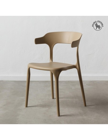 Silla ANIA APILABLE de POLIPROPILENO color Beige.