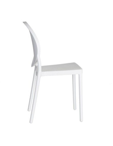 Silla HANNIA de POLIPROPILENO en color blanco...