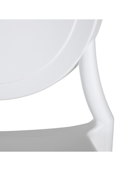 Silla HANNIA de POLIPROPILENO en color blanco ,APILABLE.