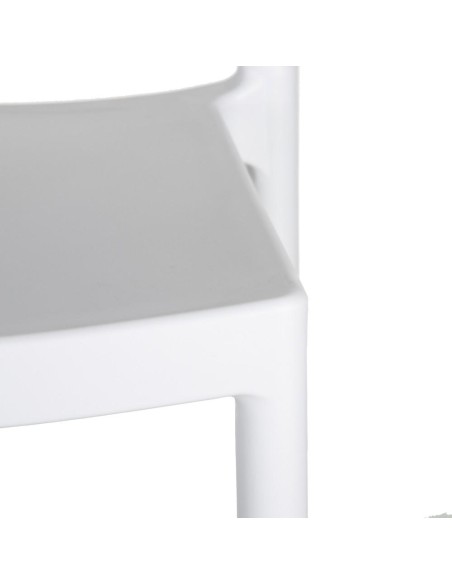 Silla HANNIA de POLIPROPILENO en color blanco ,APILABLE.