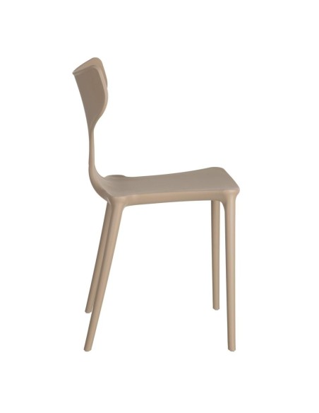 Silla JACOP de POLIPROPILENO color Beige, APILABLE.