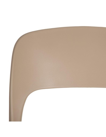 Silla MORELLA de POLIPROPILENO en color Beige, APILABLE.