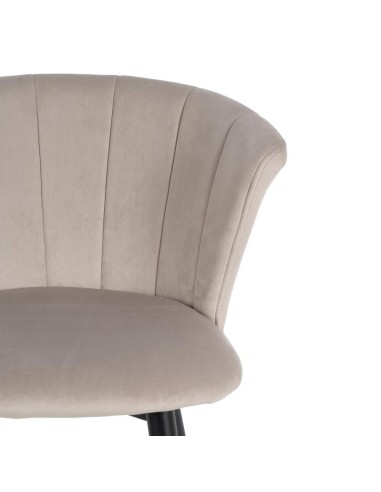 Taburete Ciselia 72 cm, en terciopelo Gris y...