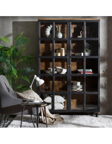 Vitrina SASHI de madera de mango 120 x 40...