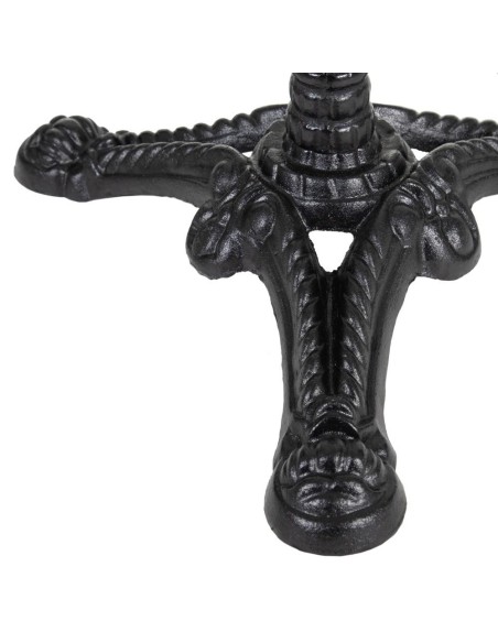 Mesa alta SHANELLE em mármore branco e pés em ferro com acabamento preto Ø 50 cm.