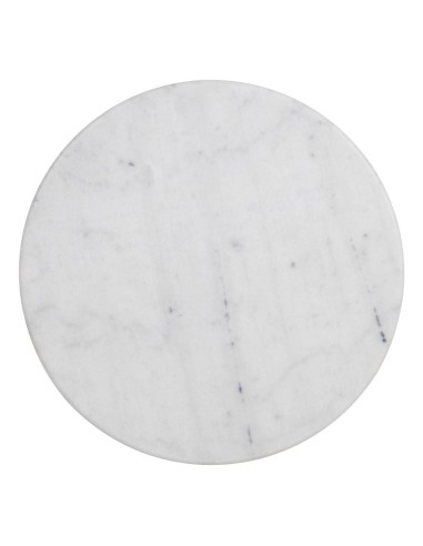 Mesa alta SHANELLE de mármol blanco y patas de...