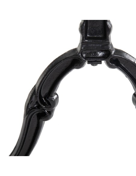 Mesa SHANELLE de mármol blanco y patas de hierro acabado negro 120x60 cm.