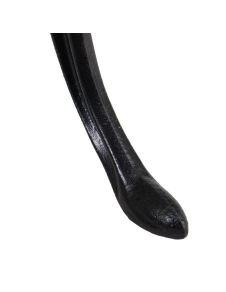 Mesa SHANELLE de mármol blanco y patas de hierro acabado negro 120x60 cm.