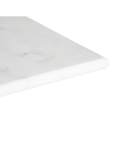 Mesa cuadrada SHANELLE de mármol blanco y patas...