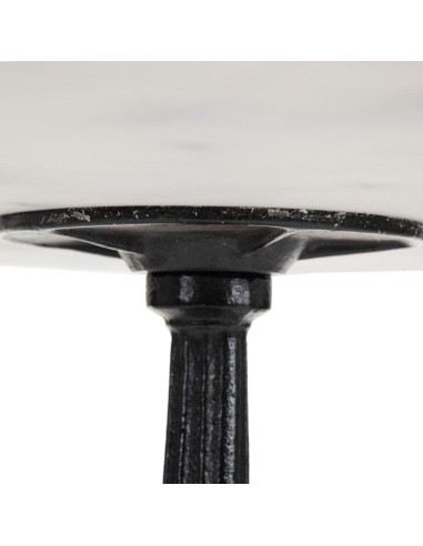 Mesa quadrado SHANELLE em mármore branco e pés...