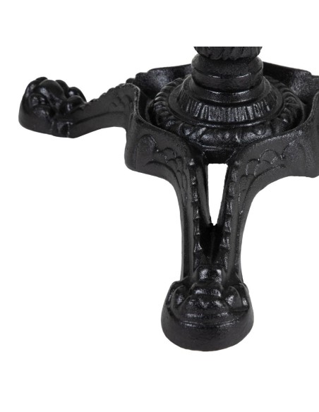 Mesa quadrado SHANELLE em mármore branco e pés em ferro com acabamento preto Ø 70 cm.