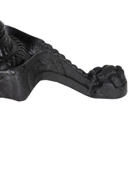 Mesa quadrado SHANELLE em mármore branco e pés em ferro com acabamento preto Ø 70 cm.