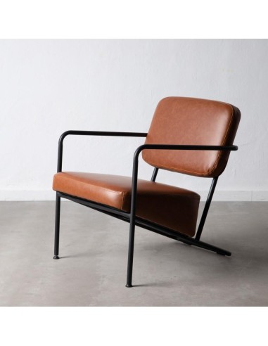 Poltrona GAMER de design moderno com braços em metal/couro sintético.