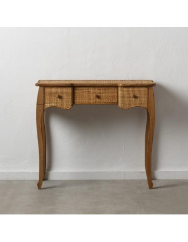 Consola REXIR de ratán natural 91x 36 cm.
