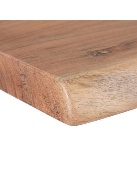 Mesa ARGO 300 x 94 cm, madeira de acácia natural, pernas em metal com acabamento preto.