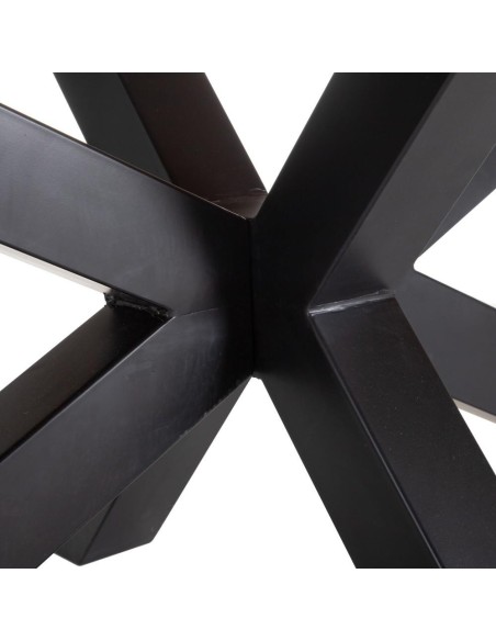 Mesa ARGO 300 x 94 cm, madera de acacia natural patas de metal acabado negro.