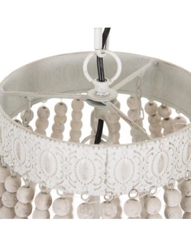 Lámpara de techo SINEU de madera en blanco Ø 40...